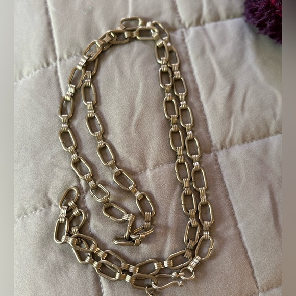 Vintage Silver Tone Chunky Link Chain Long Necklace - Picture 3 of 7